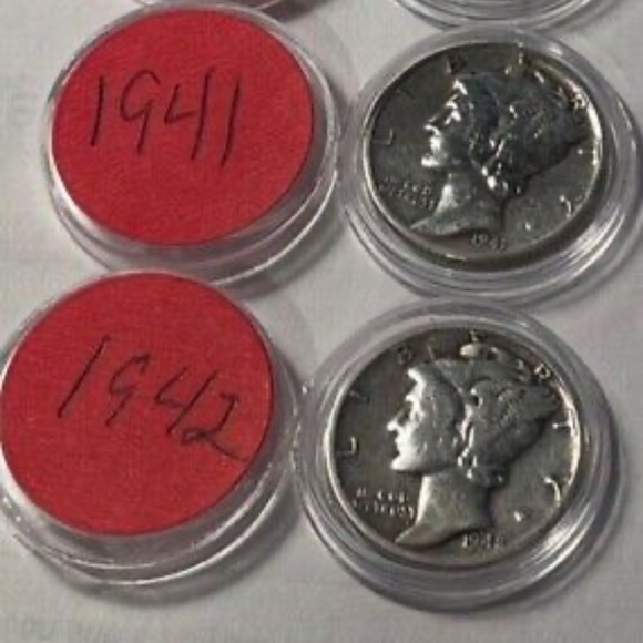 3 Mercury War Dimes - 1940-1941-1942 Just Brilliant - Picture 4 of 5